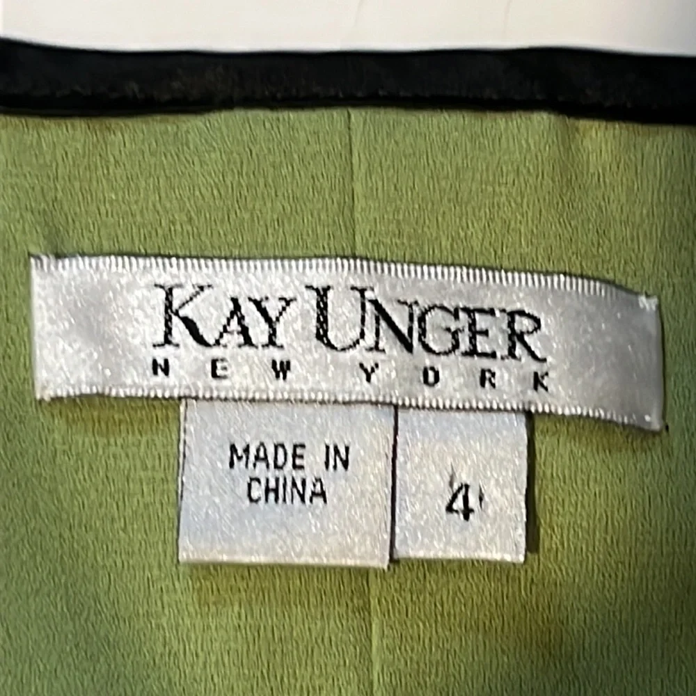 KAY UNGER stunning green dress NWOT size 4 - Picture 4 of 6